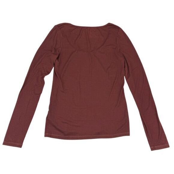 AG Adriano Goldschmied Jaxon Long Sleeve In Dark Plum Size Small - Picture 7 of 7